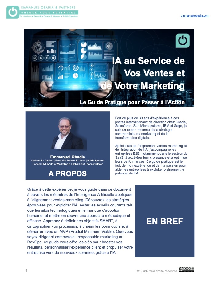 l'IA au Service de Vos Ventes et de Votre Marketing 
Le Guide Pratique pour Passer à l'Action